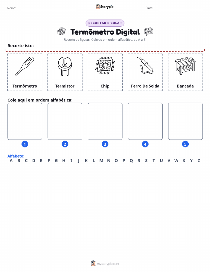 Recortar & Colar Alfabeto