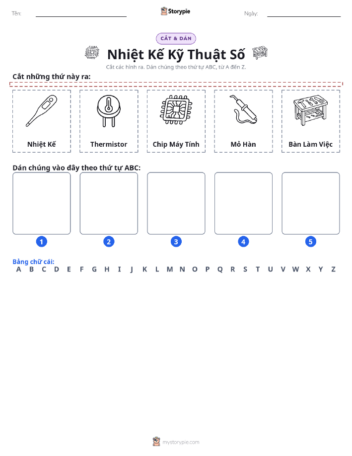 Cắt & Dán Chữ Cái