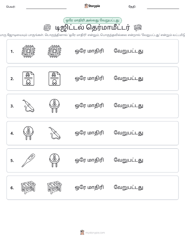 அதே அல்லது மாறுபட்டது