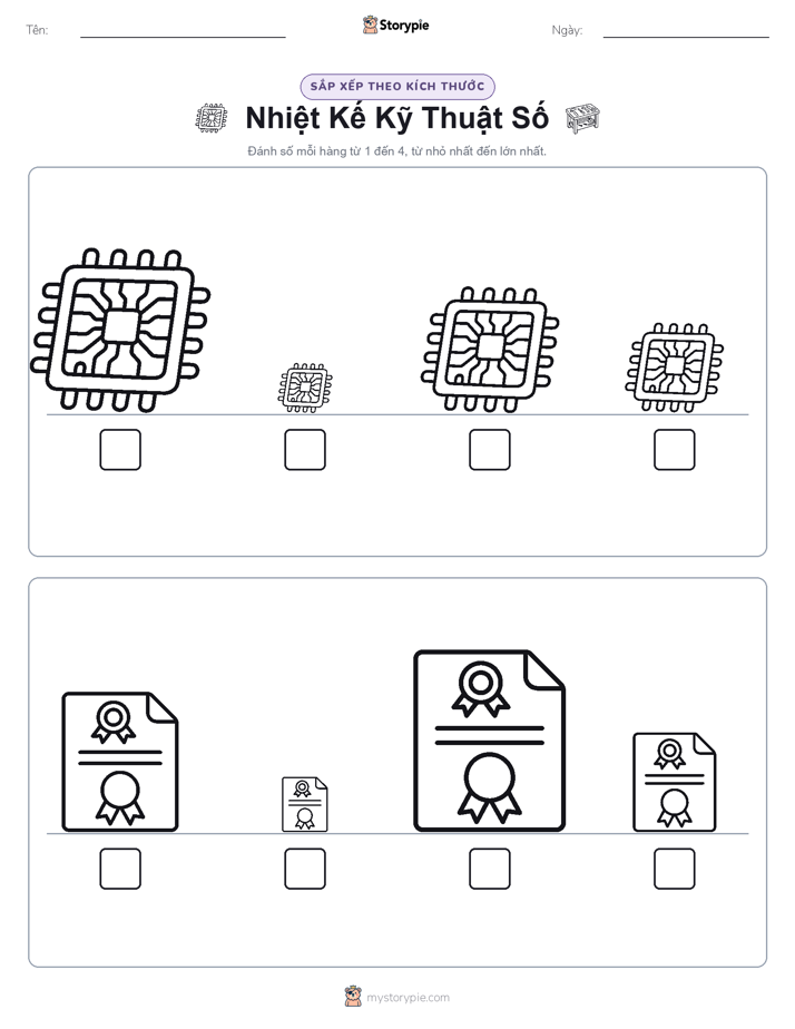 Thứ Tự Kích Thước