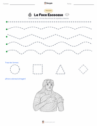 Vista previa de la hoja de trabajo imprimible de Selkie - Escocesa