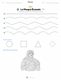 Aperçu de la feuille de travail imprimable Selkie - Écossais