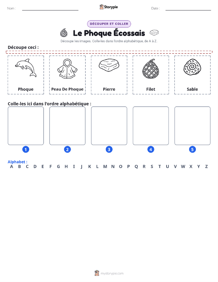 Découper & Coller l'Alphabet
