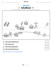 Schottland druckbare Arbeitsblatt Vorschau