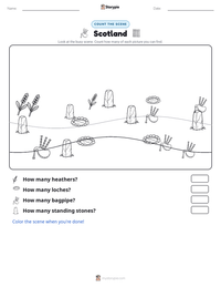 Scotland printable worksheet preview