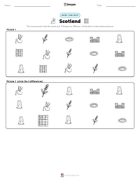 Scotland printable worksheet preview