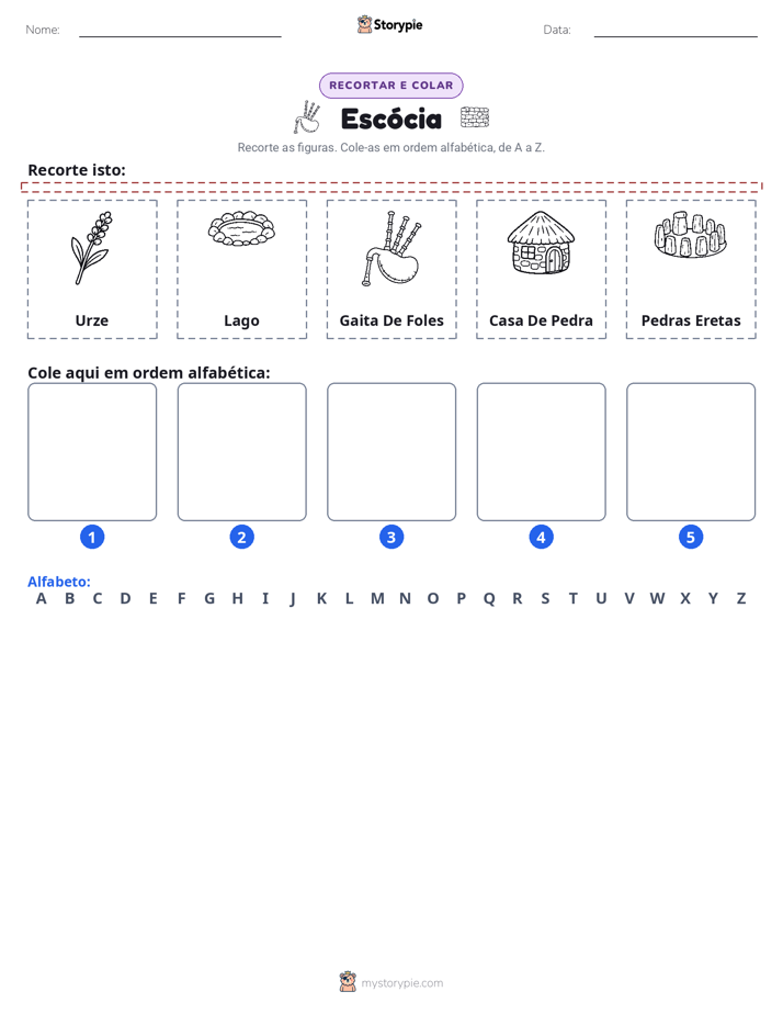 Recortar & Colar Alfabeto
