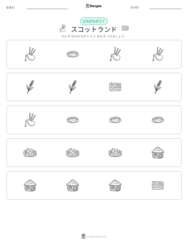 異なるものを見つけよう