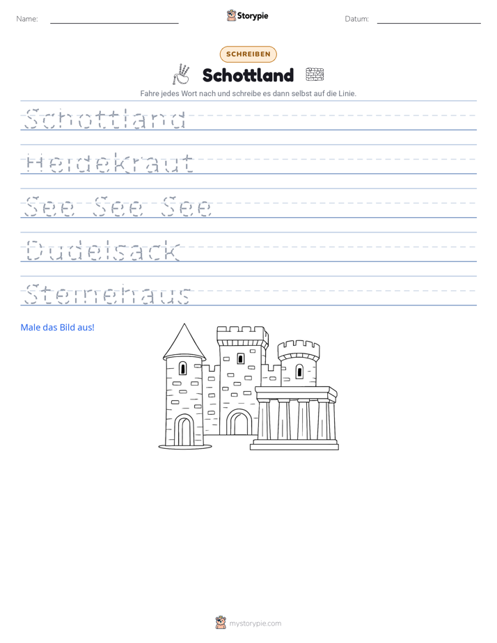 Schreibübung