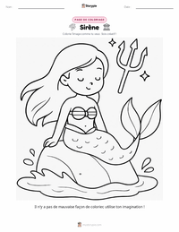 Page de coloriage La Petite Sirène - Danois pour les enfants
