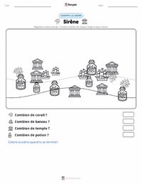 Aperçu de la feuille de travail imprimable La Petite Sirène - Danois
