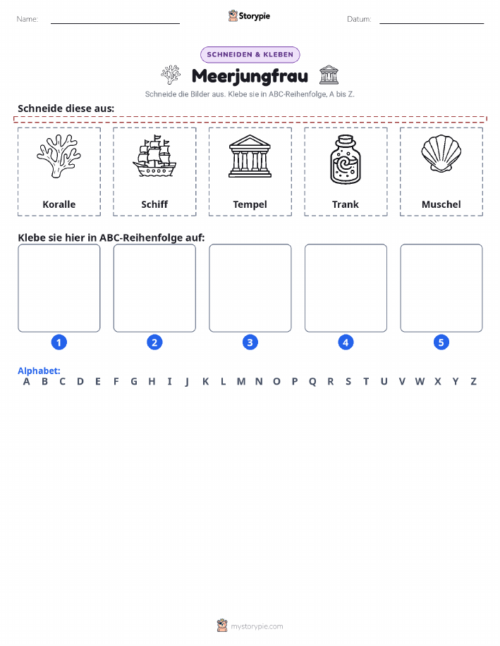 Schneiden & Einfügen Alphabet