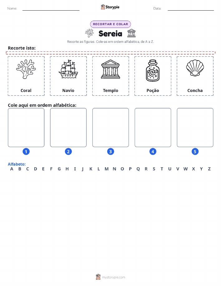 Recortar & Colar Alfabeto