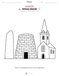 Orkney Islands printable worksheet preview