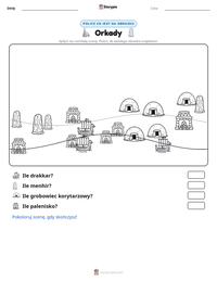 Podgląd drukowalnego arkusza ćwiczeń Orkady