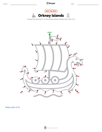 Orkney Islands printable worksheet preview