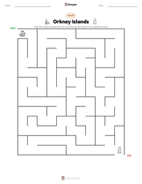 Orkney Islands printable worksheet preview