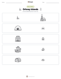 Orkney Islands printable worksheet preview