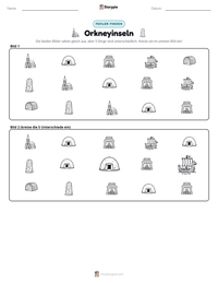 Orkneyinseln druckbare Arbeitsblatt Vorschau