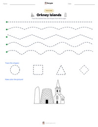 Orkney Islands printable worksheet preview