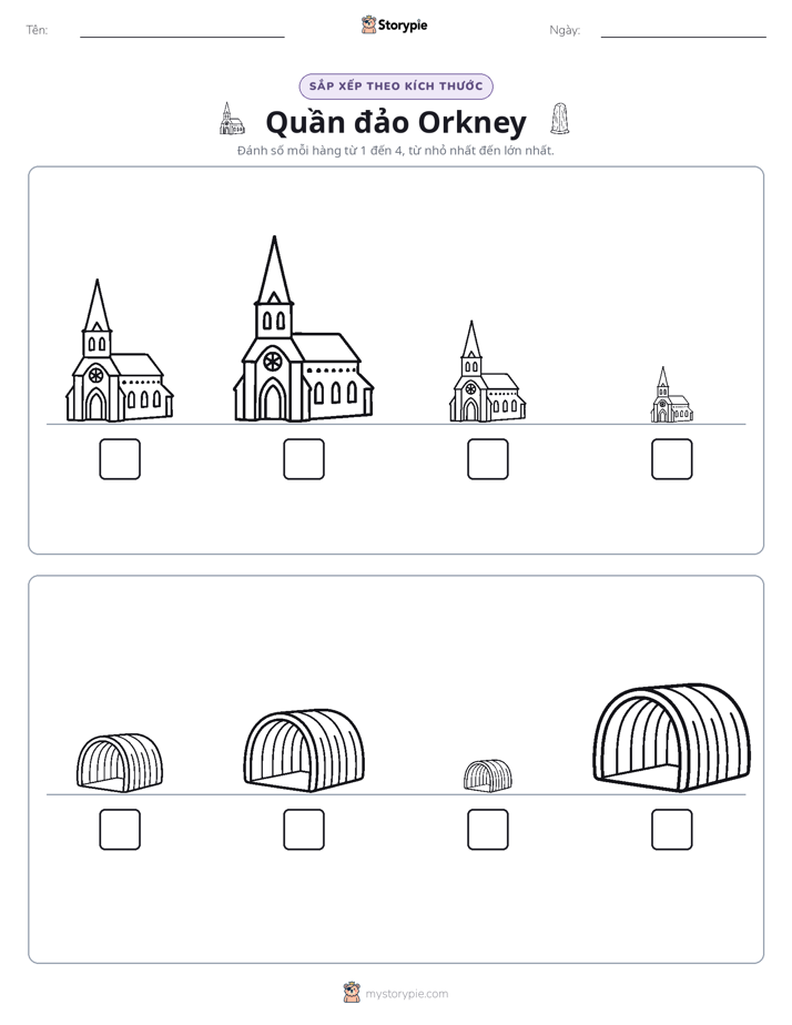 Thứ Tự Kích Thước