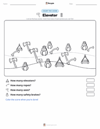Elevator printable worksheet preview