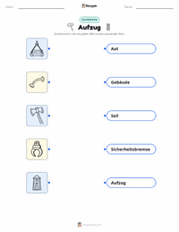 Aufzug druckbare Arbeitsblatt Vorschau
