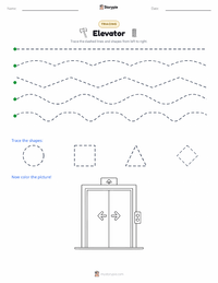 Elevator printable worksheet preview