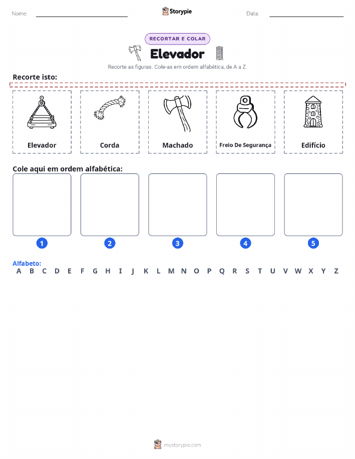 Recortar & Colar Alfabeto