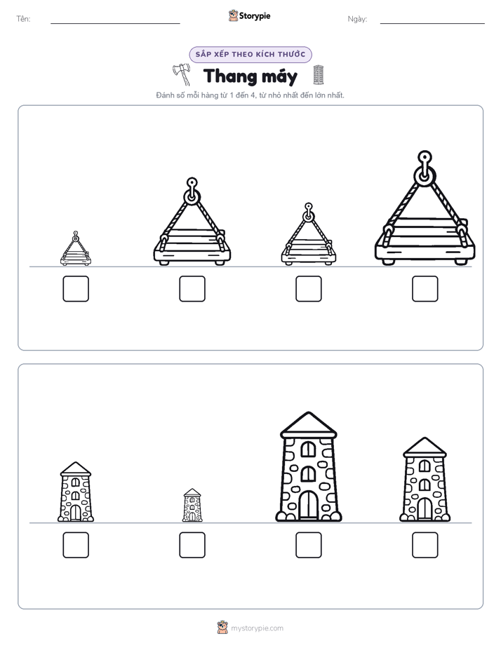 Thứ Tự Kích Thước