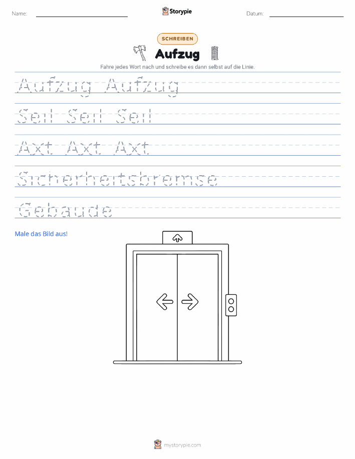 Schreibübung