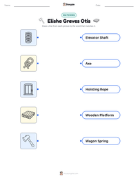 Elisha Graves Otis printable worksheet for kids