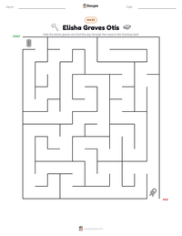Elisha Graves Otis printable worksheet preview