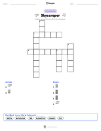 Skyscraper printable worksheet preview