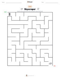 Skyscraper printable worksheet preview