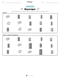 Skyscraper printable worksheet preview