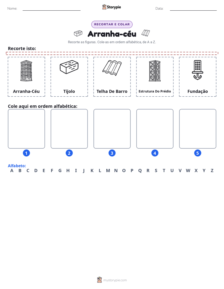 Recortar & Colar Alfabeto