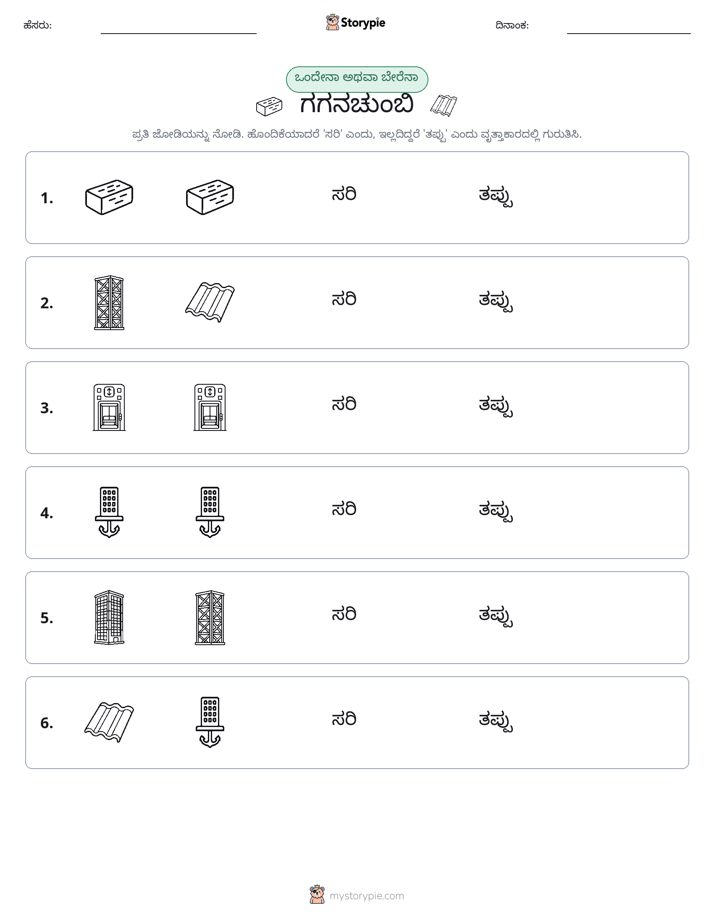 ಒಂದೇ ಅಥವಾ ವಿಭಿನ್ನ