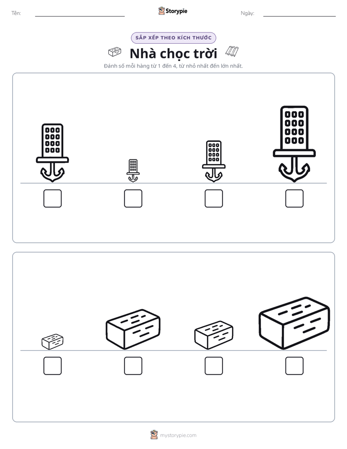 Thứ Tự Kích Thước