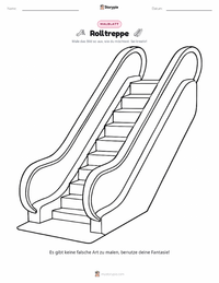 Rolltreppe Malvorlage für Kinder