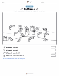 Rolltreppe druckbare Arbeitsblatt Vorschau