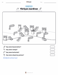 Yürüyen Merdiven yazdırılabilir çalışma sayfası önizlemesi