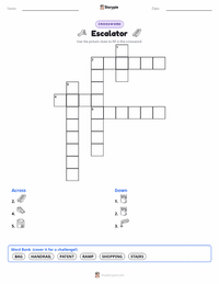 Escalator printable worksheet preview
