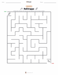 Rolltreppe druckbare Arbeitsblatt Vorschau