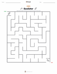 Escalator printable worksheet preview