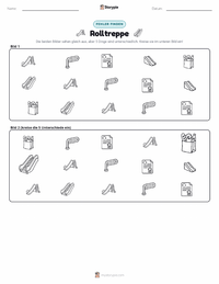 Rolltreppe druckbare Arbeitsblatt Vorschau