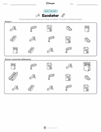 Escalator printable worksheet preview