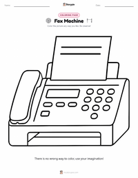 Fax Machine printable worksheet preview