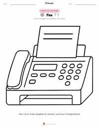 Pagina da colorare di Fax per bambini