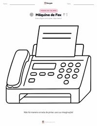 Página de colorir Máquina de Fax para crianças
